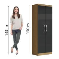 Armário Multiuso Organizador Lavanderia 2 Portas 3 Prateleiras 1,70m New Aramóveis Atac Graf - 2