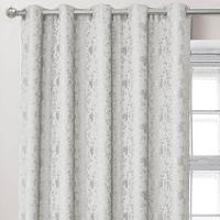 Cortina Dalia Jacquard Estampado Floral 3,00m X 2,60m Sala Quarto Varão 3m - Bege - 2