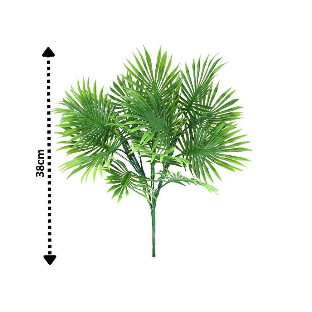 Buquê Folhagem Palmeirinha Leque Verde Artificial Prime 38cm - Mc Flores - 2