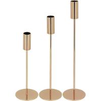 Jg 3pç Castiçal Metal Dourado - 1