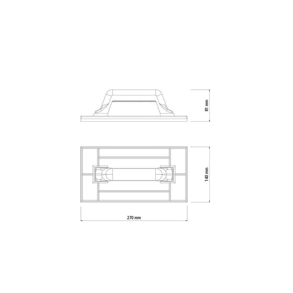 Desempenadeira Plástica Com Base Lisa Eva Tramontina Sem Dentes Com Cabo Plástico Tramontina - 3
