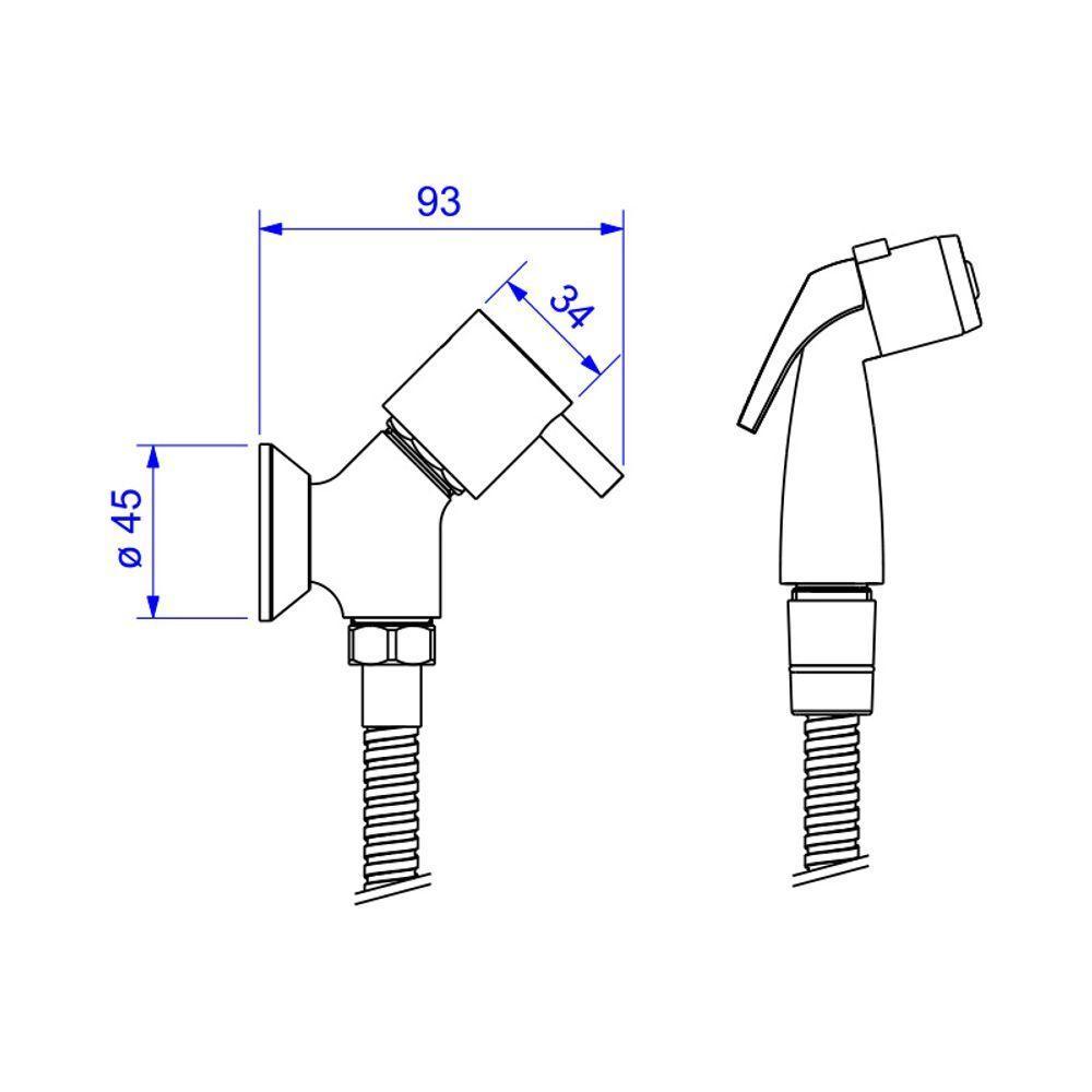 Ducha Higiênica Deca Link 1984.c.act.lnk.cr Com Registro E Derivação Cromada - 3