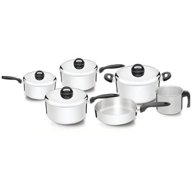 Conjunto De Panelas 6 Pçs Nigro Polido 025521 Aluminio Polido