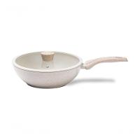 Wok Com Tampa Brinox Antiaderente Ceramic Life Sirius 28 Cm 3,4 L Com Indução Vanilla Vanilla - 1