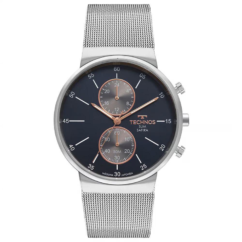 Relógio Technos Slim Vd36ab/1a Prata Masculino - 1
