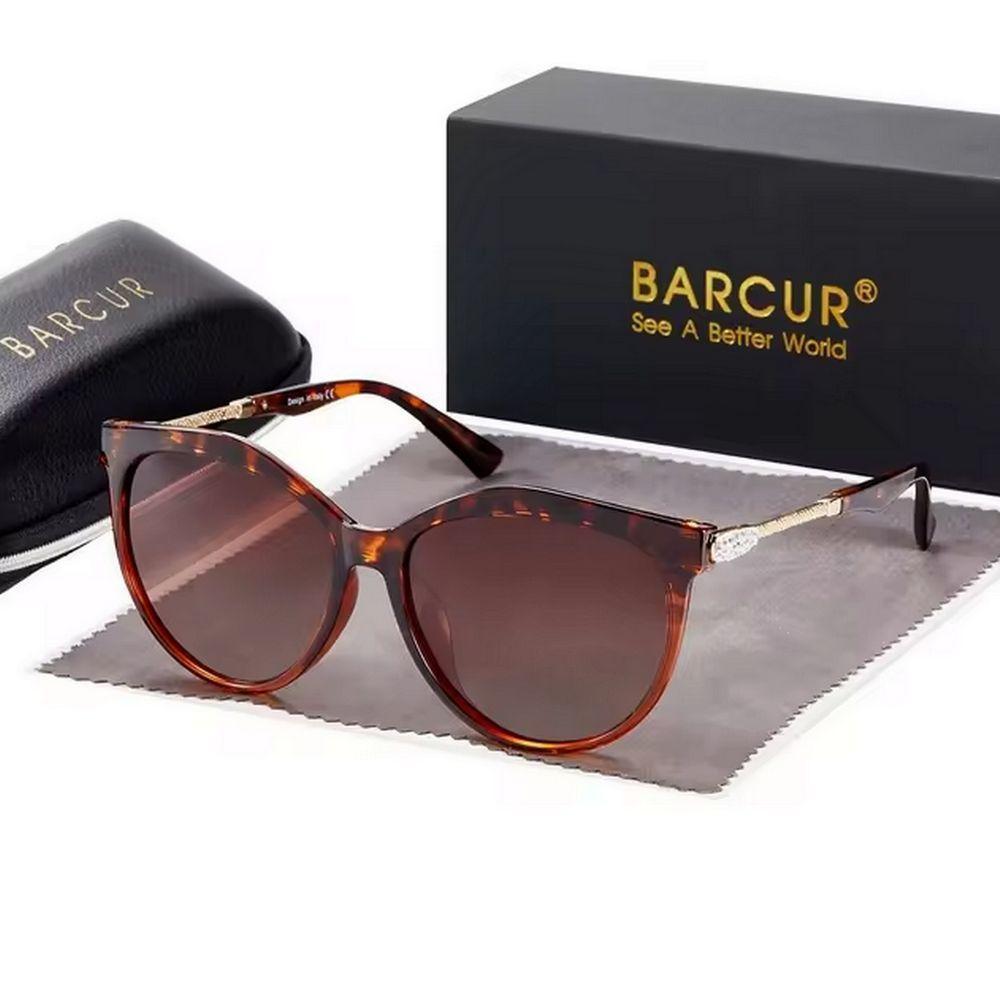 Óculos De Sol Para Mulheres Polarizados Cat Eye Gradiente Leopardo Marrom - 2