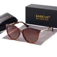 Óculos De Sol Para Mulheres Polarizados Cat Eye Gradiente Leopardo Marrom - 2