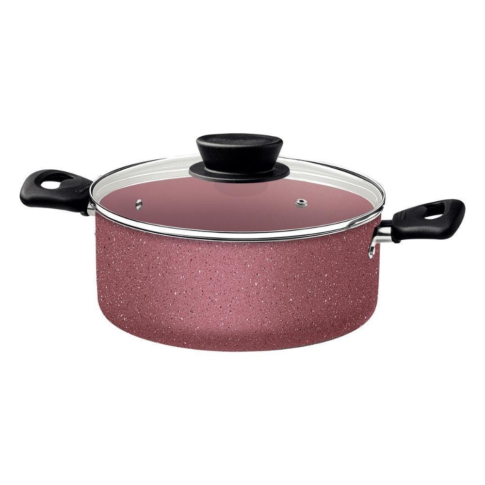 Jogo De Panelas 7 Peças Linz Cores Antiaderente Tramontina Rosa - 7