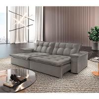 Sofá Estilo Linho 2 Módulos 80cm B25cm Meu Sofá Online A230 Linho Cinza - 1