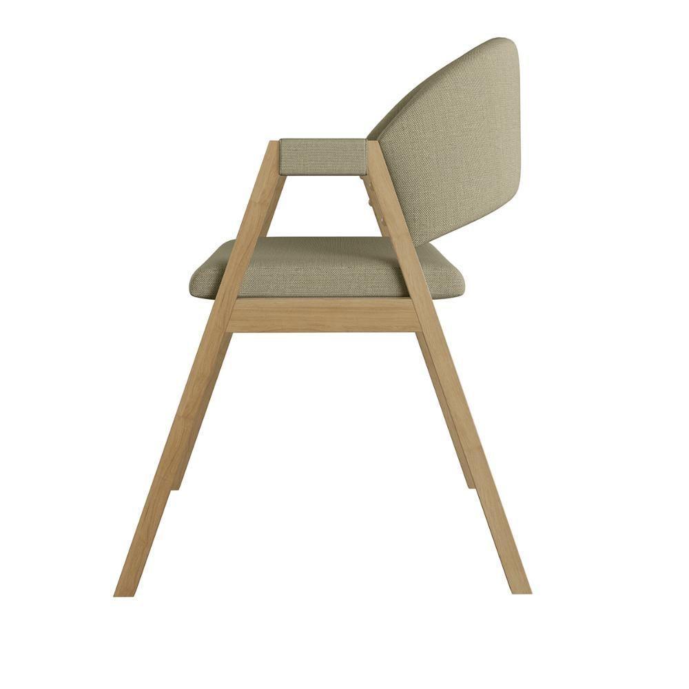 Kit 4 Cadeiras Suellen Luxo Reforçada Mesa De Jantar Linho Bege - 3