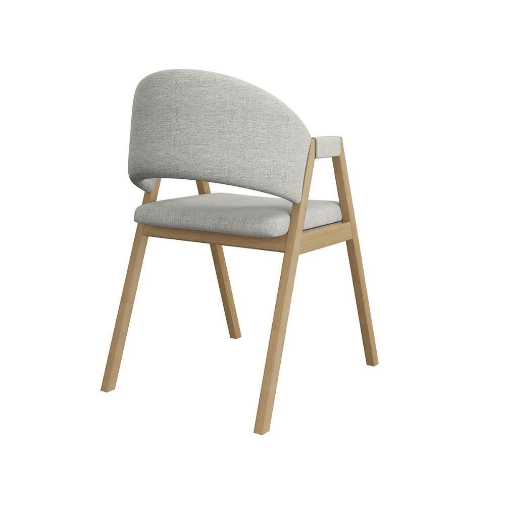 Kit 2 Cadeiras Suellen Luxo Reforçada Mesa De Jantar Linho Cinza Claro - 3
