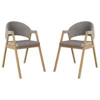 Kit 2 Cadeiras Suellen Luxo Reforçada Mesa De Jantar Linho Grafite - 1