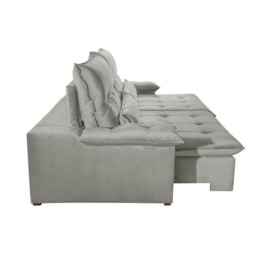 Sofá Nivus Linho 02 Módulos De 120cm B25cm Meu Sofá Online A230 Linho Cinza - 3