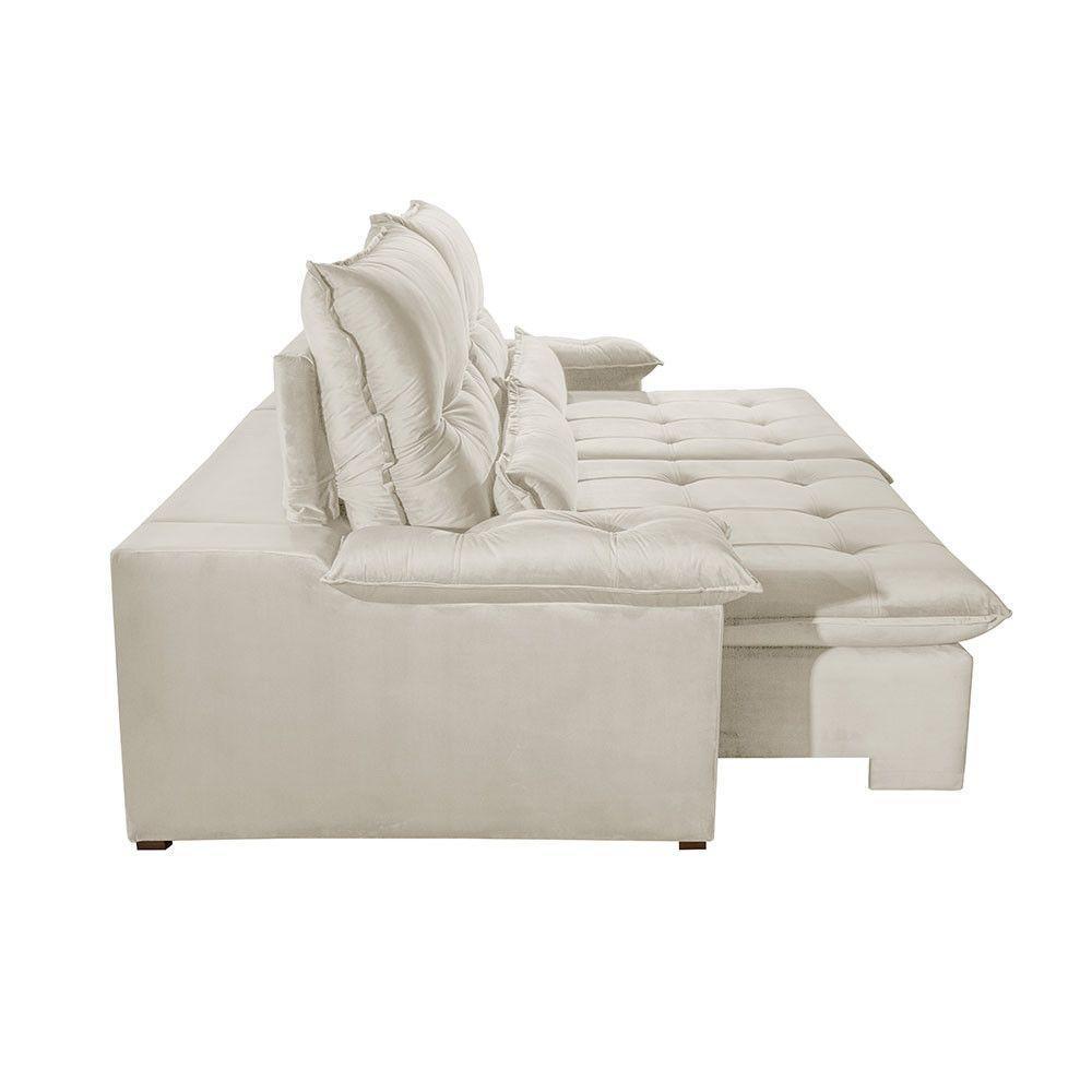 Sofá Nivus Linho 02 Módulos De 120cm B25cm Meu Sofá Online A302 Linho Branco - 3