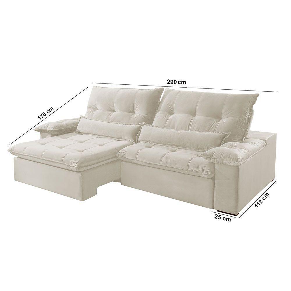 Sofá Nivus Linho 02 Módulos De 120cm B25cm Meu Sofá Online A302 Linho Branco - 7
