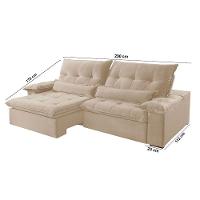 Sofá Nivus Linho 02 Módulos De 120cm B25cm Meu Sofá Online A294 Linho Creme - 2