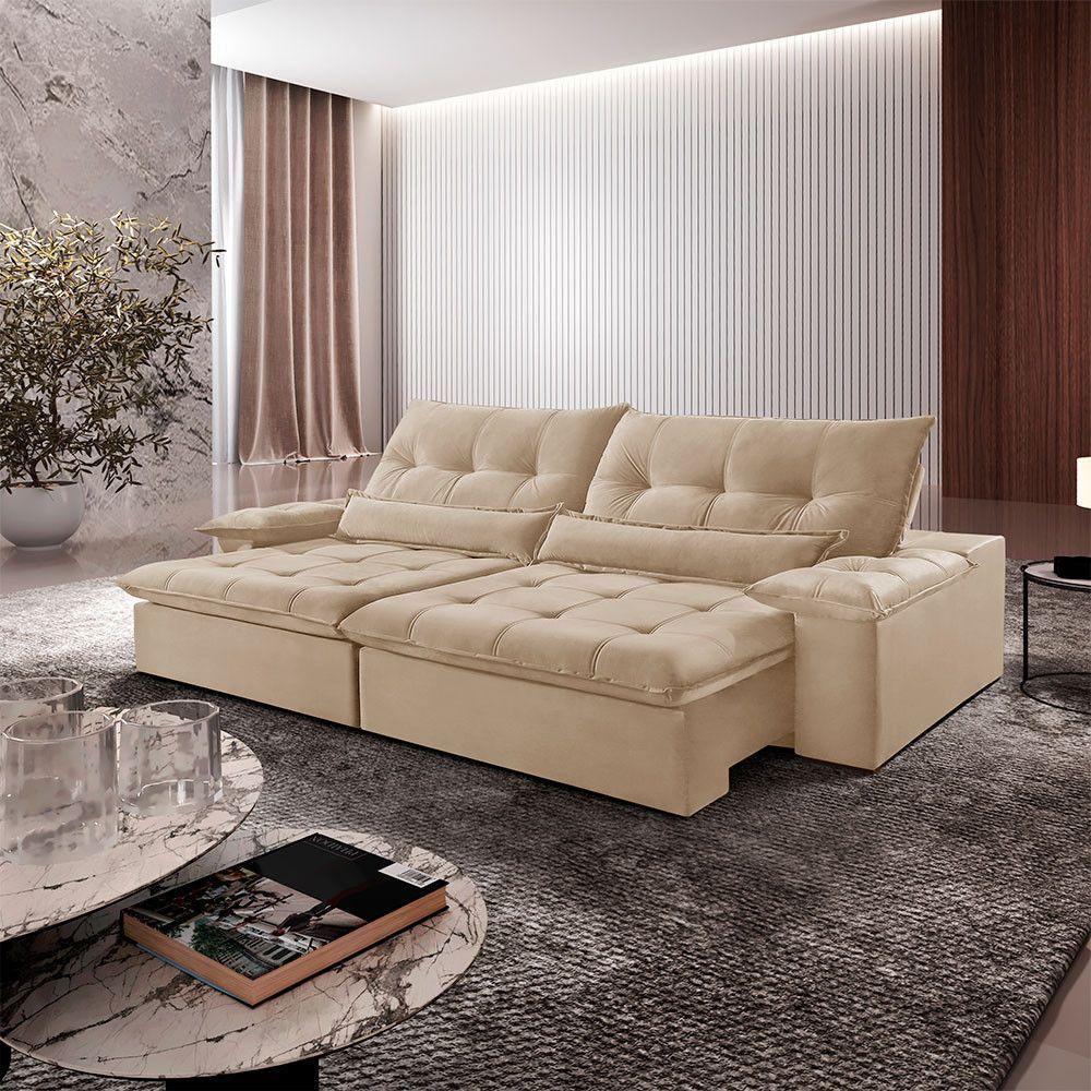 Sofá Nivus Linho 02 Módulos De 120cm B25cm Meu Sofá Online A226 Linho Bege - 1