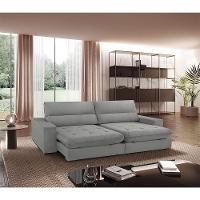 Sofá Aspem Linho 02 Módulos De 90cm B25cm Meu Sofá Online A230 Linho Cinza - 1