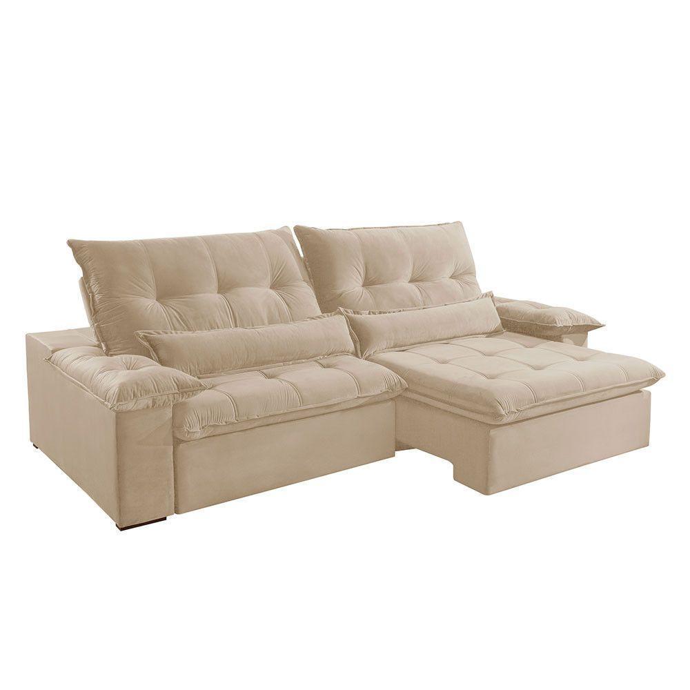 Sofá Nivus Linho 02 Módulos De 100m B25cm Meu Sofá Online A294 Linho Creme - 5