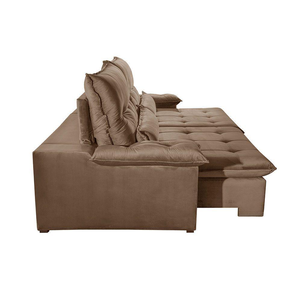 Sofá Nivus Veludo 02 Módulos 100m B25cm Meu Sofá Online B016 Veludo Marrom - 2