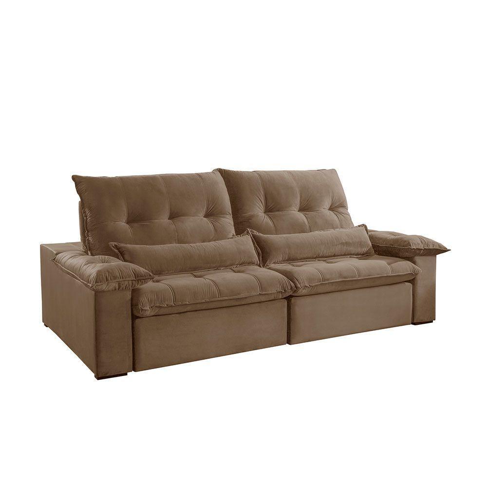 Sofá Nivus Veludo 02 Módulos 100m B25cm Meu Sofá Online B016 Veludo Marrom - 3