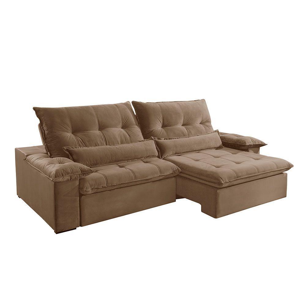 Sofá Nivus Veludo 02 Módulos 100m B25cm Meu Sofá Online B016 Veludo Marrom - 7