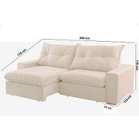 Sofá Hall Linho Dois Módulos De 120m B25cm Meu Sofá Online A302 Linho Branco