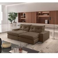 Sofá Hall Veludo Dois Módulos De 120m B25cm Meu Sofá Online B016 Veludo Marrom - 6