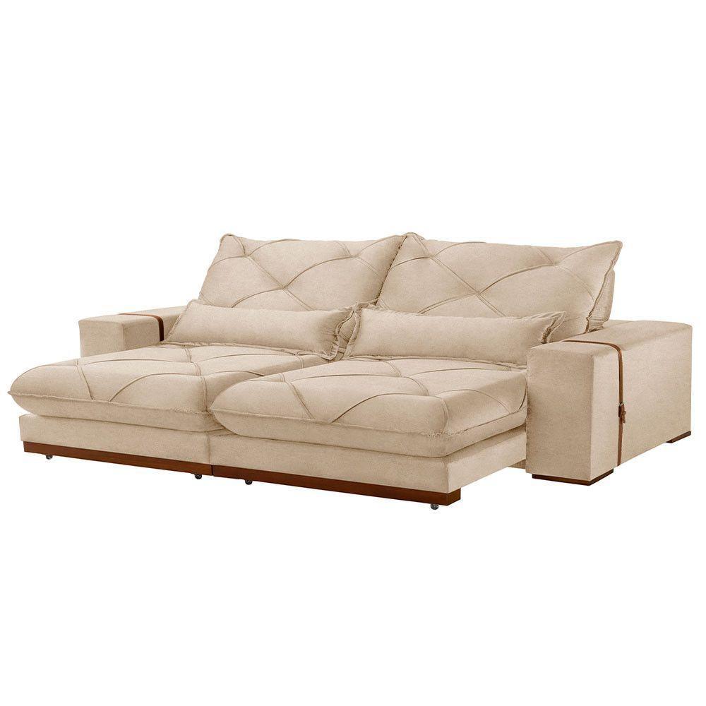 Sofá Turim Linho 02 Módulos De 80cm B25cm Meu Sofá Online A294 Linho Creme - 5