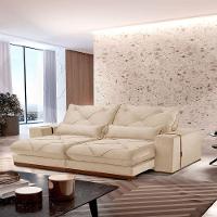 Sofá Turim Linho 02 Módulos De 120cm B25cm Meu Sofá Online A294 Linho Creme - 1