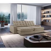 Sofá Livy Veludo 02 Módulos De 120cm B25cm Meu Sofá Online B002 Veludo Capuccino - 1