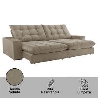 Sofá Livy Veludo 02 Módulos De 90cm B25cm Meu Sofá Online B002 Veludo Capuccino - 2