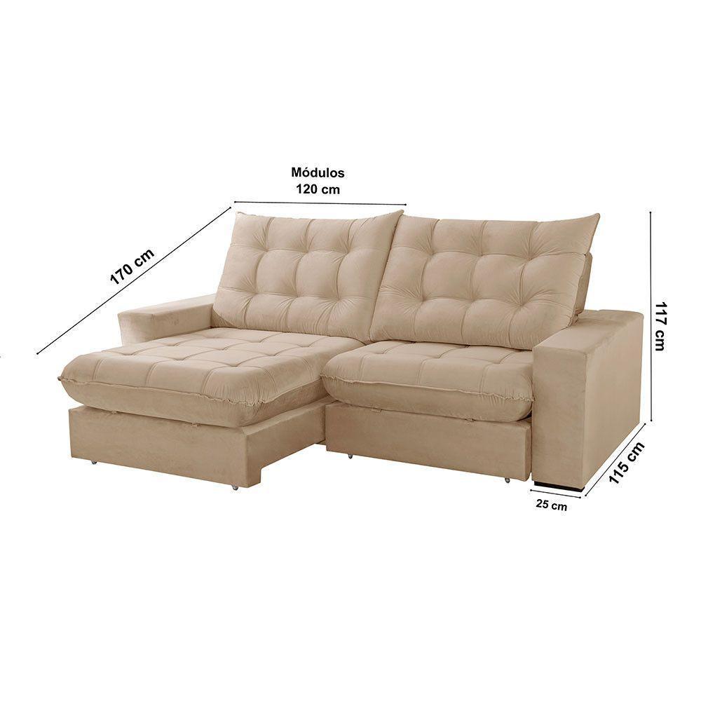 Sofá Livy Linho 02 Módulos De 120cm B25cm Meu Sofá Online A226 Linho Bege - 3