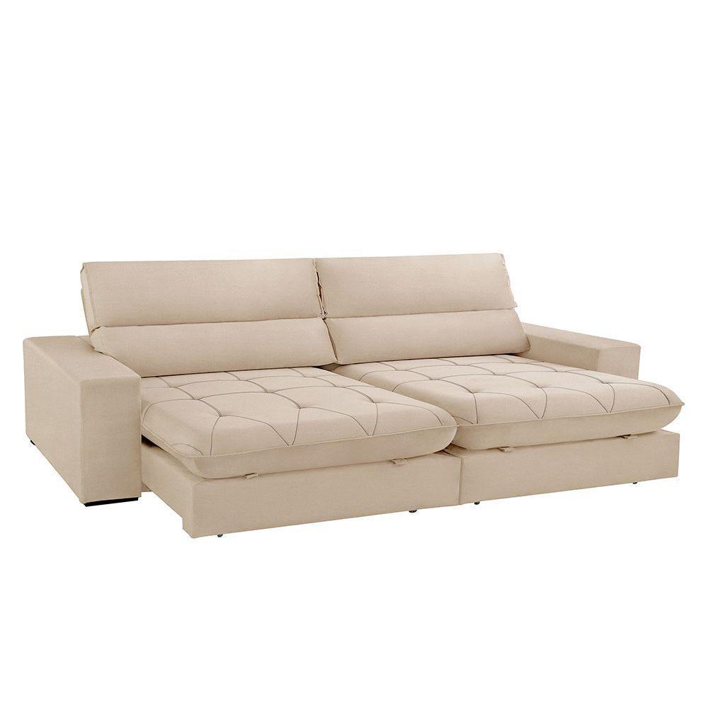 Sofá Aspem Linho 02 Módulos De 80cm B25cm Meu Sofá Online A294 Linho Creme - 5