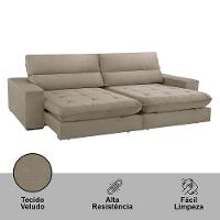 Sofá Aspem Veludo 02 Módulos De 80cm B25cm Meu Sofá Online B002 Veludo Capuccino - 3