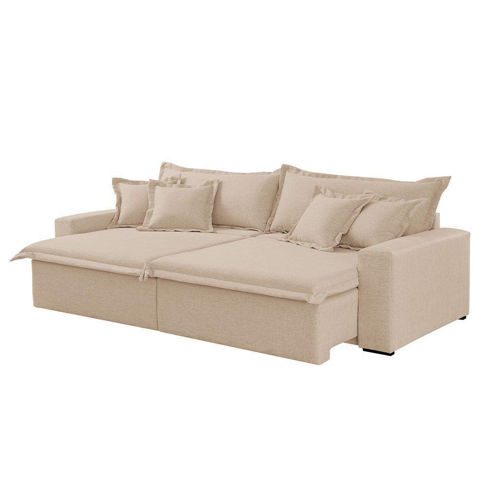 Sofá Montreal Linho 02 Módulos De 100m B25cm Meu Sofá Online A294 Linho Creme - 4