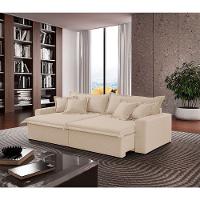 Sofá Montreal Linho 02 Módulos De 100m B25cm Meu Sofá Online A294 Linho Creme - 1