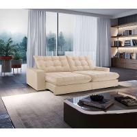 Sofá Livy Linho 02 Módulos De 80cm B25cm Meu Sofá Online A294 Linho Creme - 1