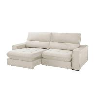 Sofá Aspem Linho 02 Módulos De 100m B25cm Meu Sofá Online A302 Linho Branco - 5
