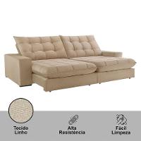 Sofá Livy Linho 02 Módulos De 80cm B25cm Meu Sofá Online A226 Linho Bege - 2