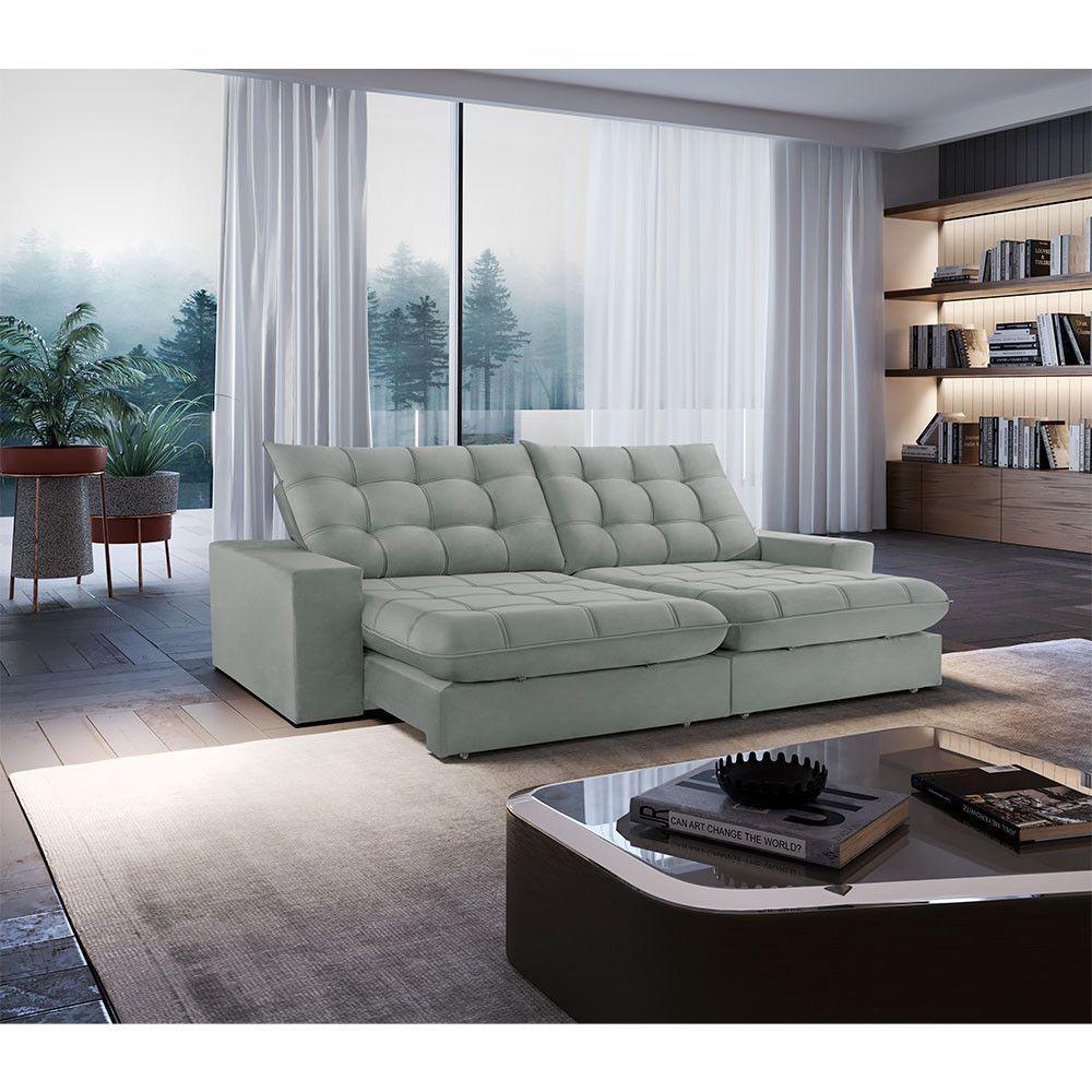 Sofá Livy Linho 02 Módulos De 90cm B25cm Meu Sofá Online A230 Linho Cinza - 1