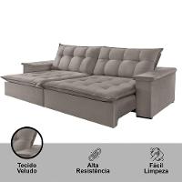 Sofá Estilo Veludo 02 Módulos De 90cm B25cm Meu Sofá Online B026 Veludo Prata - 2