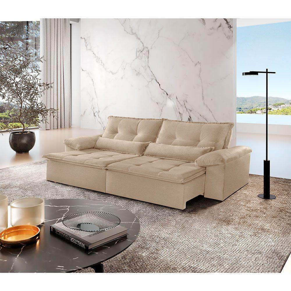 Sofá Parma Linho 02 Módulos De 80cm B25cm Meu Sofá Online A226 Linho Bege - 1