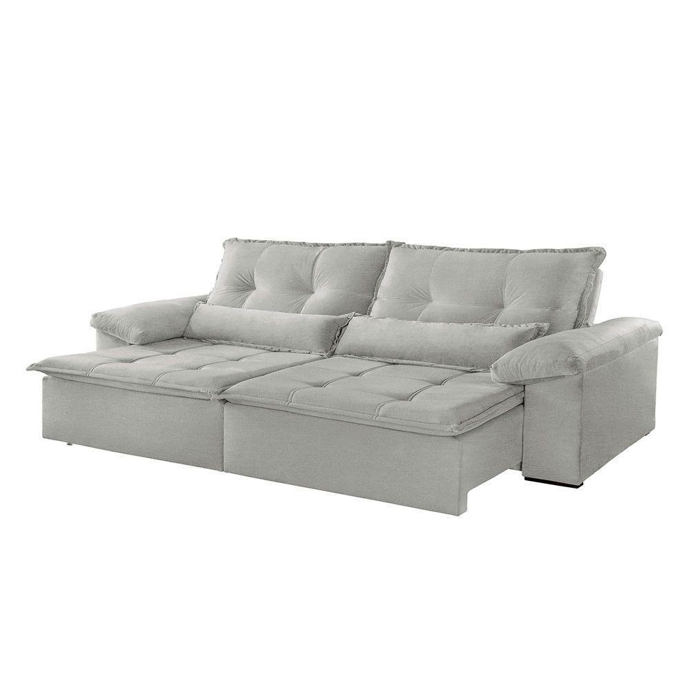 Sofá Parma Linho 02 Módulos De 80cm B25cm Meu Sofá Online A230 Linho Cinza - 5