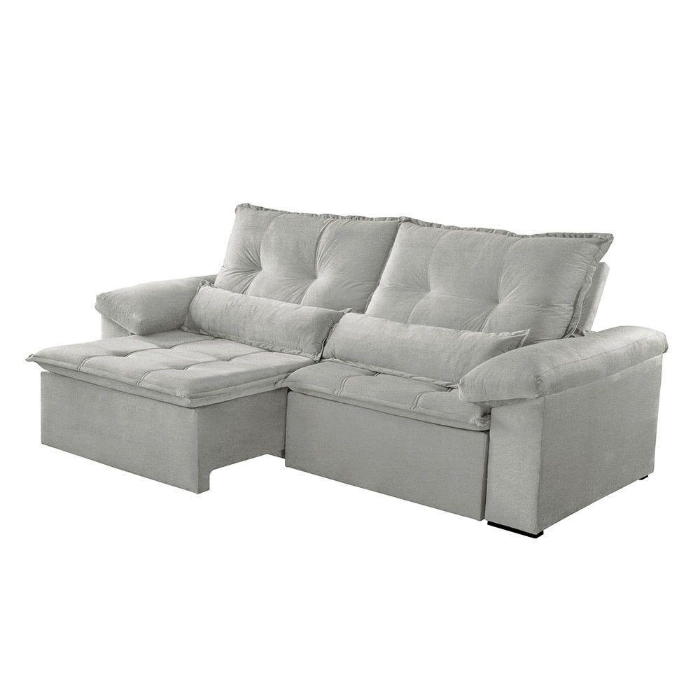 Sofá Parma Linho 02 Módulos De 80cm B25cm Meu Sofá Online A230 Linho Cinza - 6