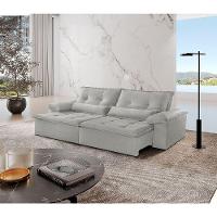 Sofá Parma Linho 02 Módulos De 80cm B25cm Meu Sofá Online A230 Linho Cinza - 1