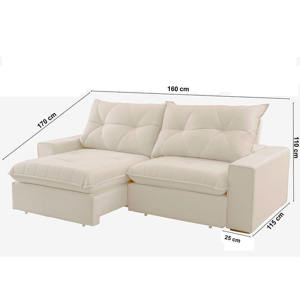 Sofá Hall Linho Dois Módulos De 80cm B25cm Meu Sofá Online A302 Linho Branco - 4