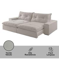Sofá Hall Veludo Dois Módulos De 90cm B25cm Meu Sofá Online B026 Veludo Prata - 3