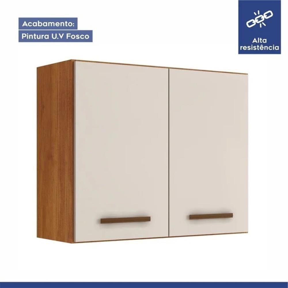 Armário Aéreo Valência Kaiki Móveis Nature Off White - 3