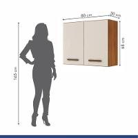 Armário Aéreo Valência Kaiki Móveis Nature Off White - 5